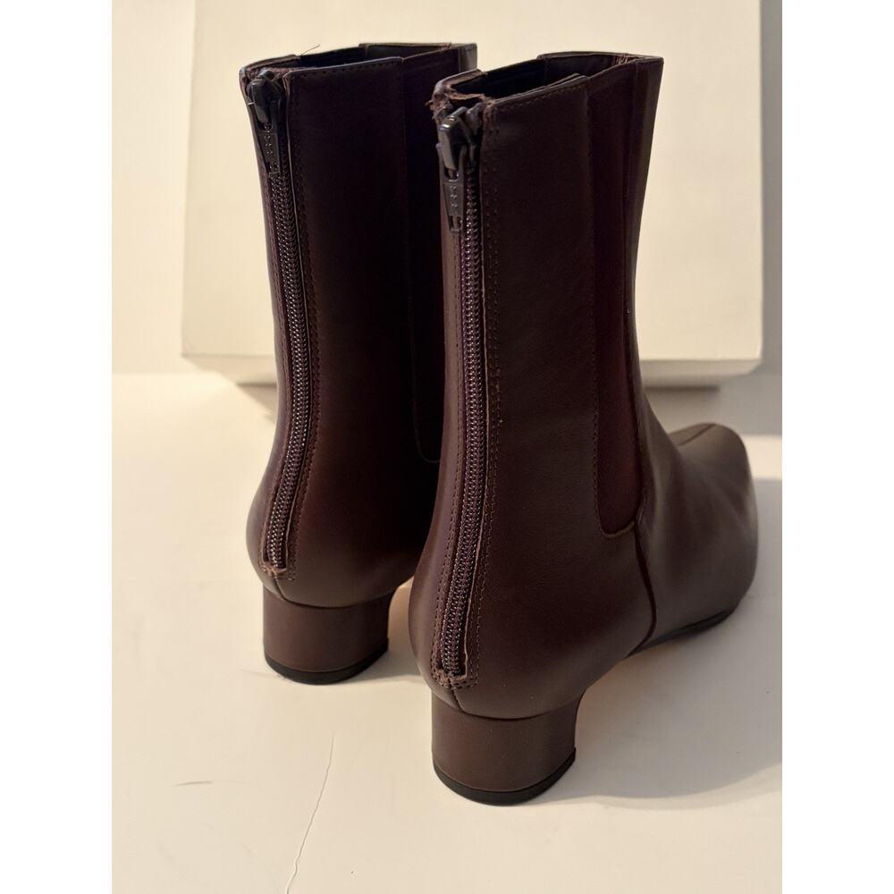 NEW Quince Women Italian Leather Kitten Heel Ankle Boot •6.5 Espresso Brown $164 - Picture 6 of 11